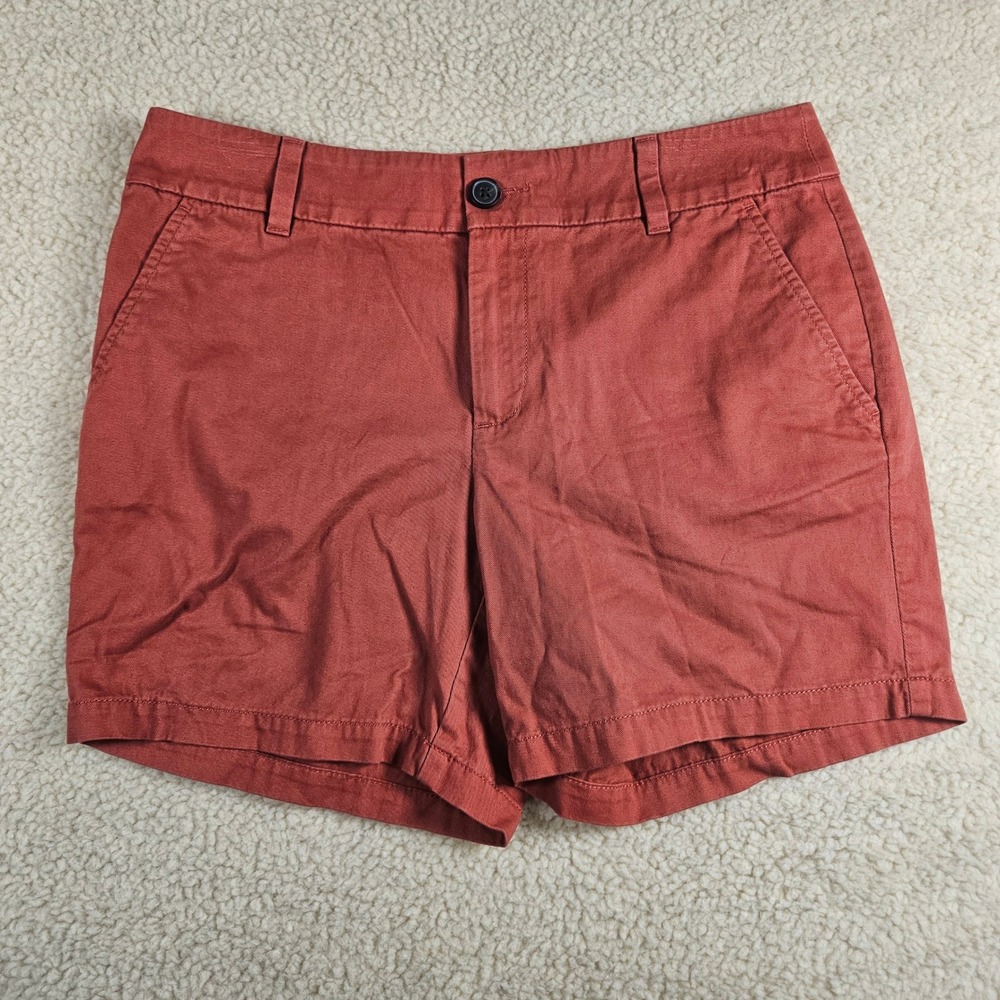 LOFT Outlet Monroe Shorts Womens 6 Terracotta Cotton Chino Casual Preppy